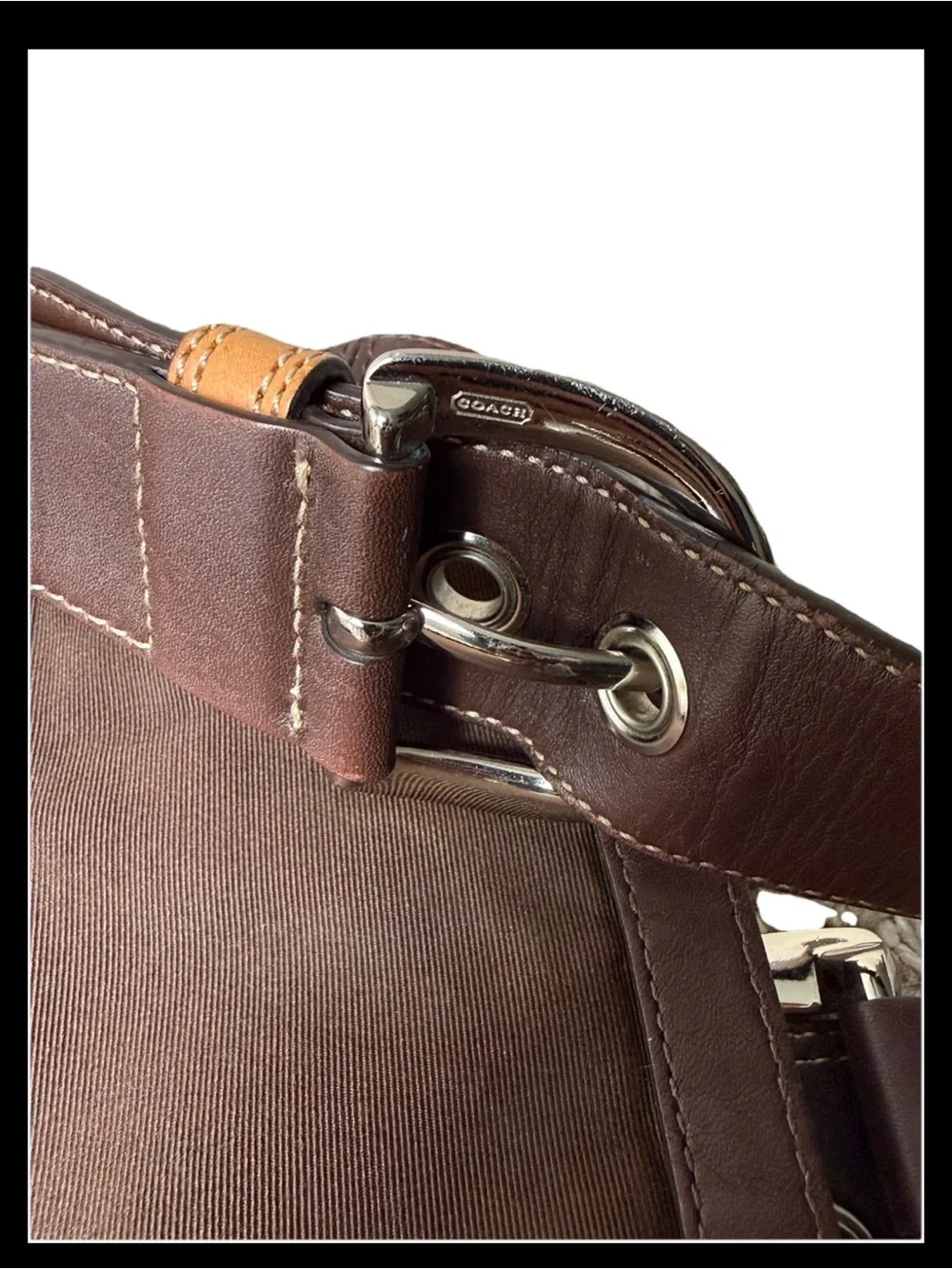 Vintage COACH Soho Flap Y2K F13105 Tan Leather Soho Shoulder Bag